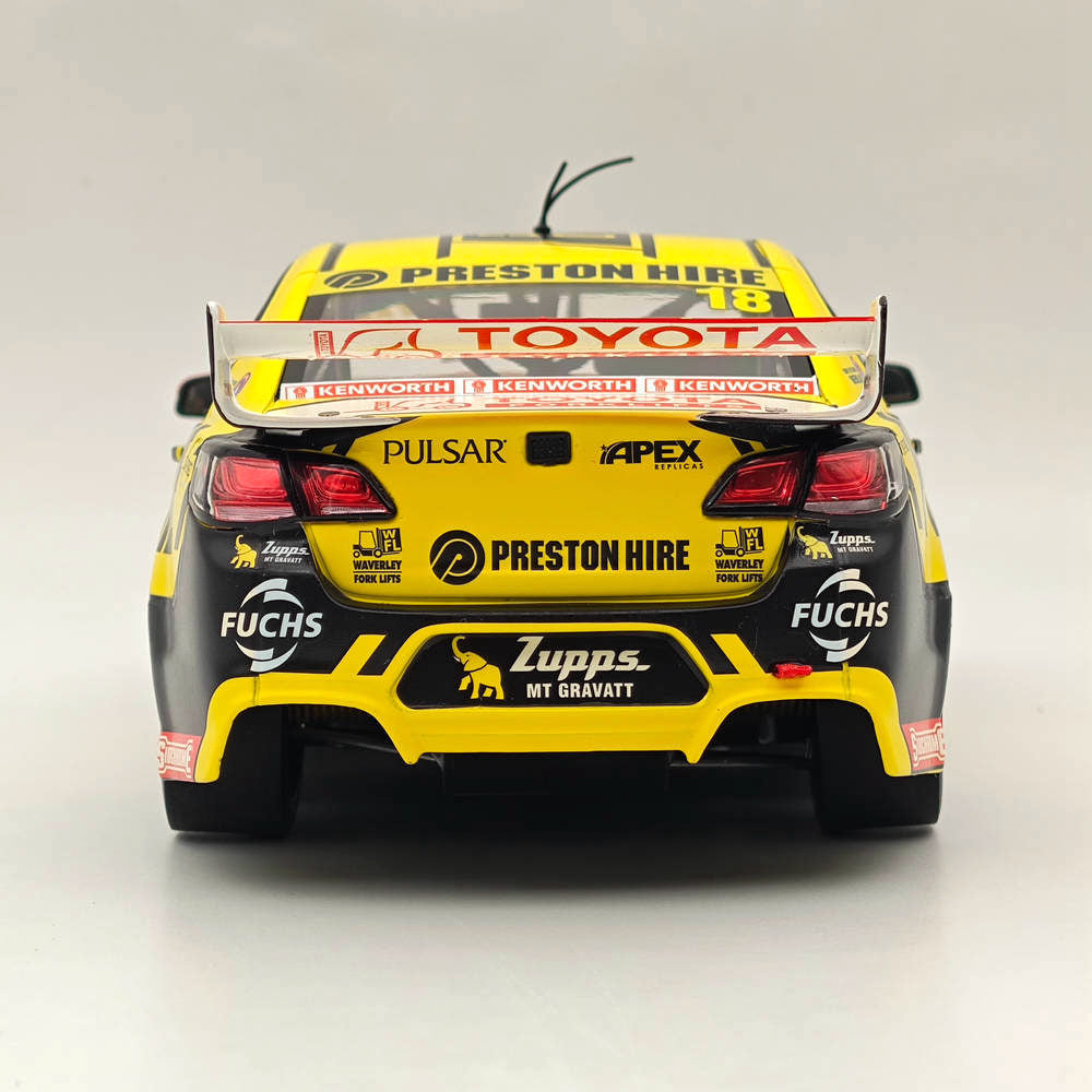 APEX 1/18 Scale Holden VF Commodore PRESTON HIRE RACING #18 LEE HOLDSWORTH 2017 AD80707 Diecast Model Car - Limited Edition Collectible for Racing Fans & Display