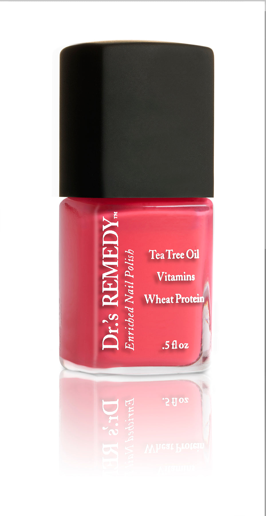 Dr.'s Remedy PEACEFUL Pink Coral Nail Polish - 0.5 fl oz Vegan & 17-Free Formula - Perfect for Manicures, Pedicures & Special Occasions