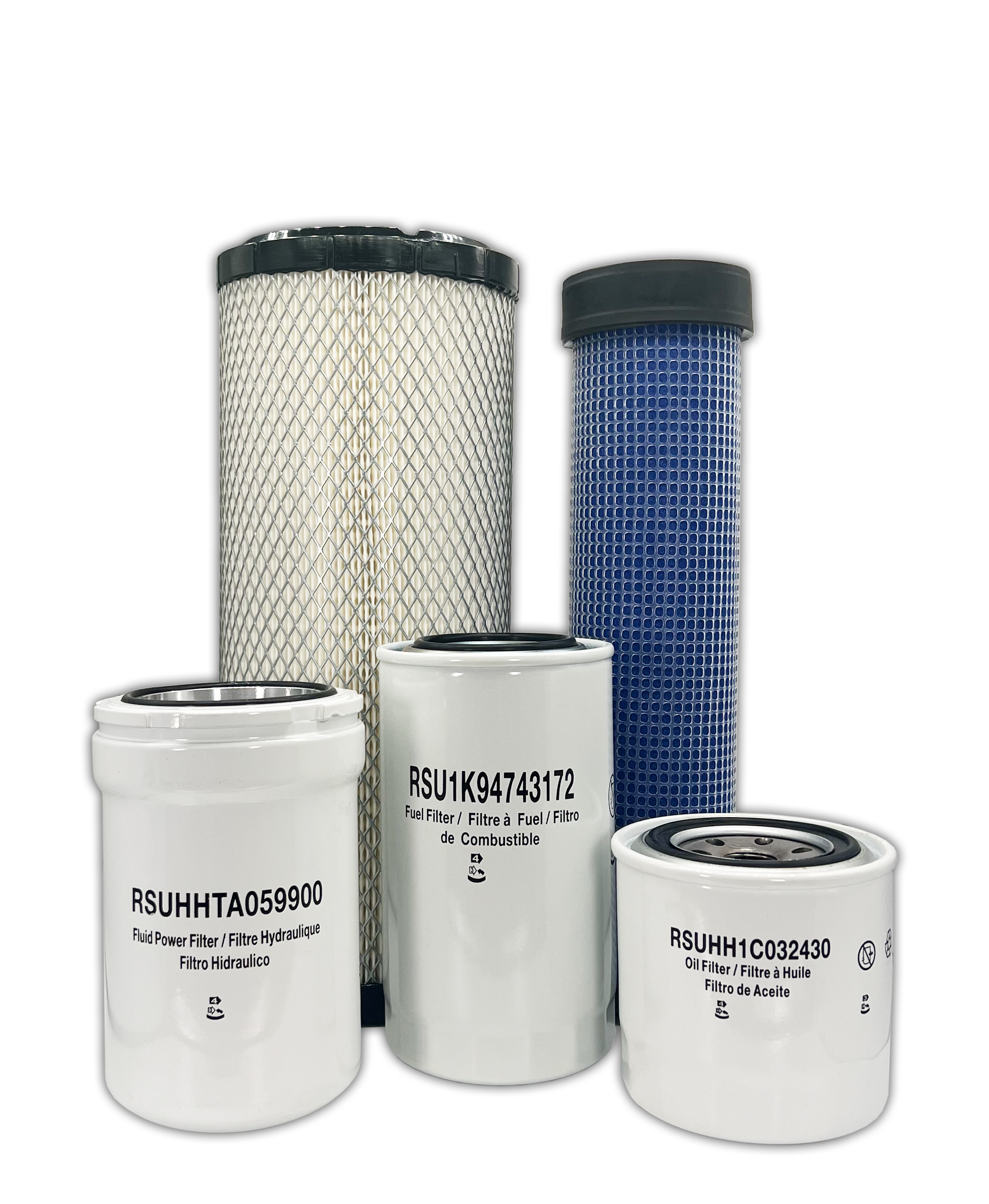 HERO® Maintenance Filter Kit for Kubota SVL65-2C Skid Steer Loader - Air, Oil, Fuel & Hydraulic Filters Replacement - Perfect for Construction, Farming & Landscaping Equipment Maintenance