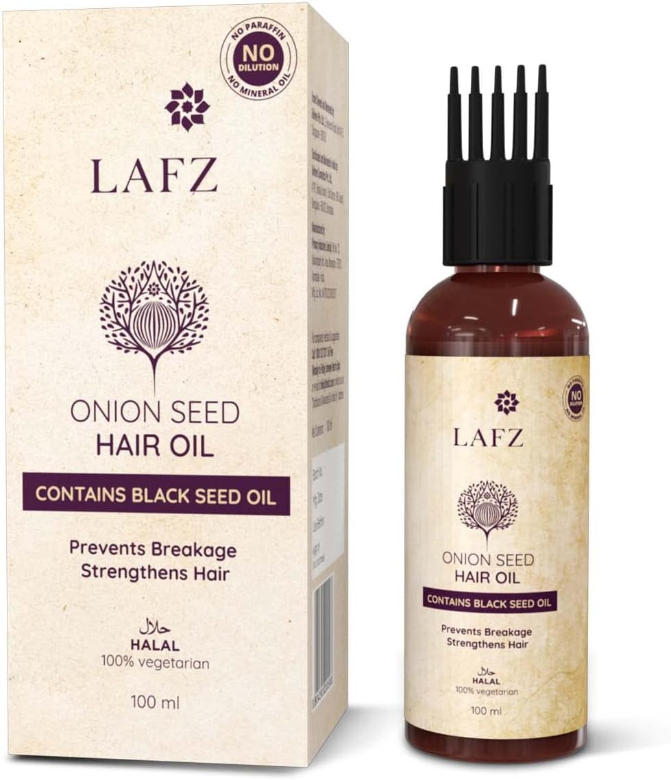 Lafz Essential Hair Oil with Onion & Black Seed - 100ml for Hair Growth, Scalp Care & Shine - Perfect for Daily Use & Hair Treatments