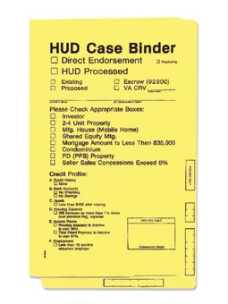50 Pack Yellow HUD Case Binder 8 3/4 x 15 Inches - Heavy Duty Document Organizer for Government Files, Legal Documents & Office Paperwork