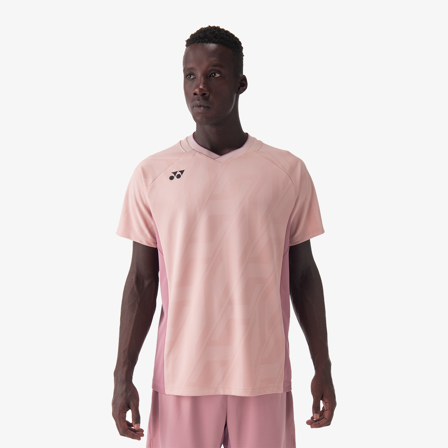 Yonex Men's Crew Neck Tennis Shirt 10632 - Breathable Quick-Dry Performance Tee in Smoke Pink for Casual & Sports Wear