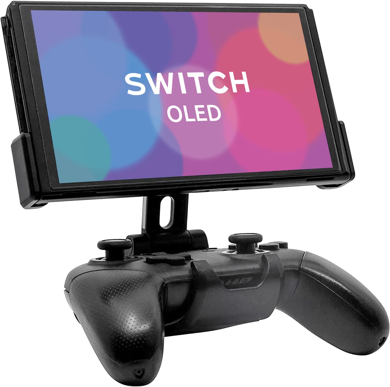 Fixture S2 Adjustable Gaming Console Mount - Compatible with Nintendo Switch OLED & Pro Controller | Monitor & Controller Holder Stand Clip | Perfect for Gaming Setup & Travel Use