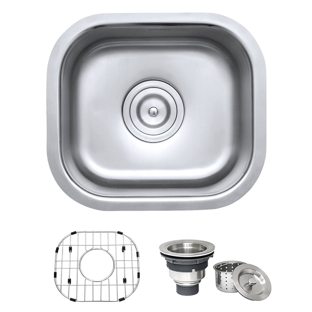 13 x 15 Inch Undermount Bar Prep Sink - 16 Gauge Stainless Steel Commercial Kitchen Sink for Restaurants, Bars & Home Use