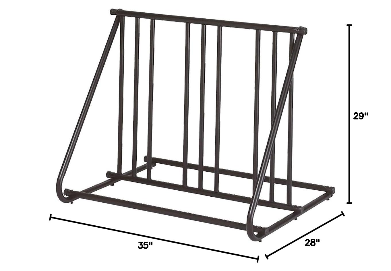 Saris Mighty Mite 6-Bike Parking Rack - Heavy Duty Black Bicycle Storage Stand for Garage, Shed or Outdoor Use