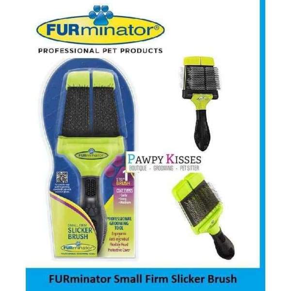 FURminator Small Firm Slicker Brush for Dogs & Cats - Gentle Deshedding & Grooming Tool for Short Hair Pets - Perfect for Daily Brushing & Coat Maintenance