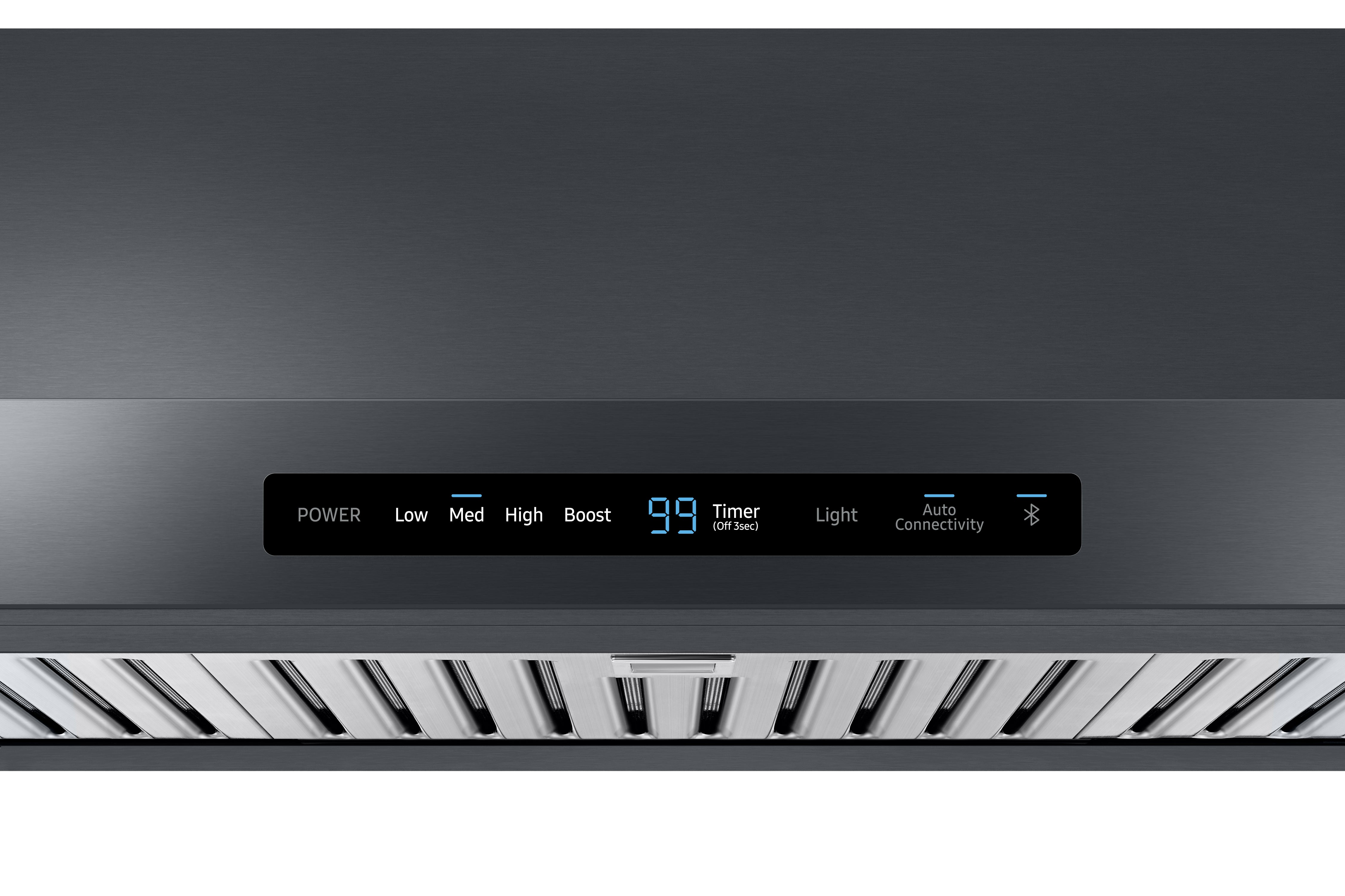 Samsung NK36N7000UG/AA 36-Inch 600 CFM Under Cabinet Range Hood in Black Stainless Steel - Perfect for Modern Kitchens & Open-Concept Homes