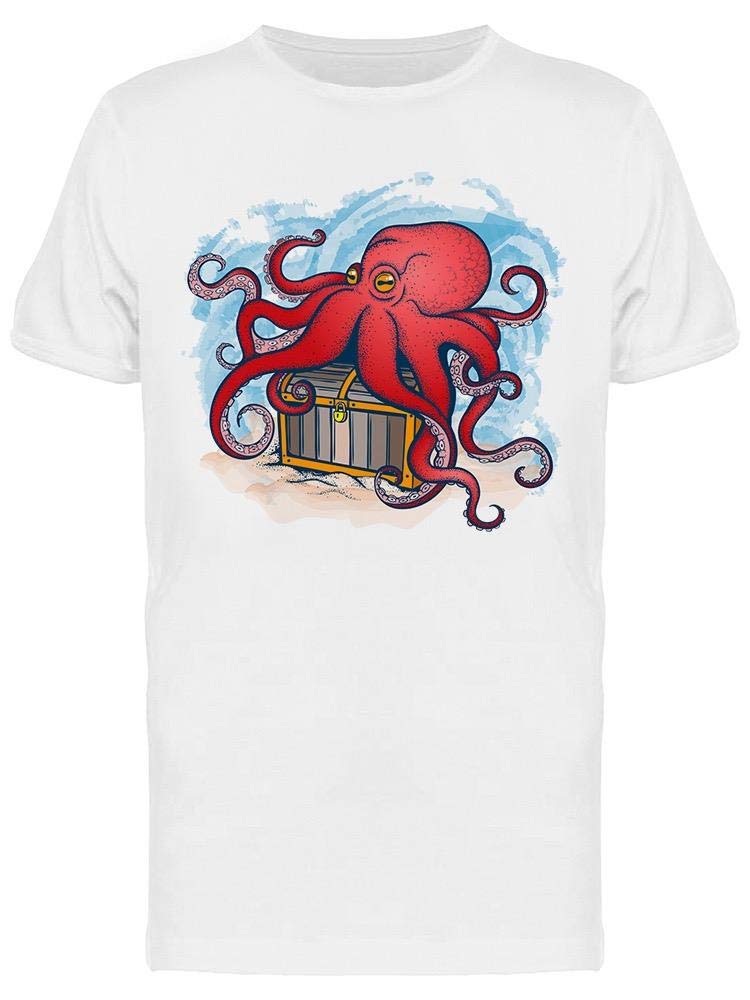 Red Octopus Graphic T-Shirt for Men - Trendy Casual Tee for Beach, Streetwear & Everyday Outfits