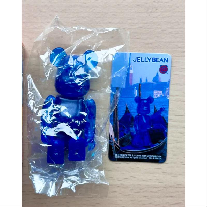 Bearbrick Series 15 JELLYBEAN Navy 100% Collectible Vinyl Art Toy - Perfect for Display, Gifts & Anime Collections