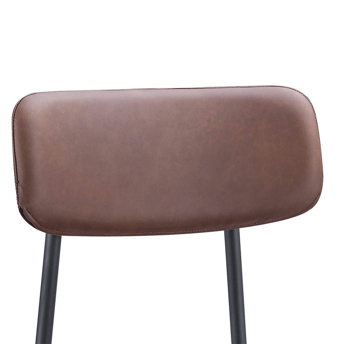 Premium Bailey Leatherette Bar Stools - Set of 2, Adjustable Height Counter Stools with Padded Seats for Kitchen Island, Breakfast Bar & Home Decor - Modern PU Leather Barstools for Dining & Entertainment Areas