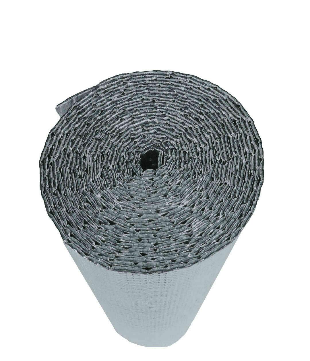 XTEMP Double Sided Reflective Insulation Radiant Barrier - 4x10ft Bubble Foil Vapor Barrier with R7-21 Value - Ideal for Attics, Walls, Floors & HVAC Duct Insulation