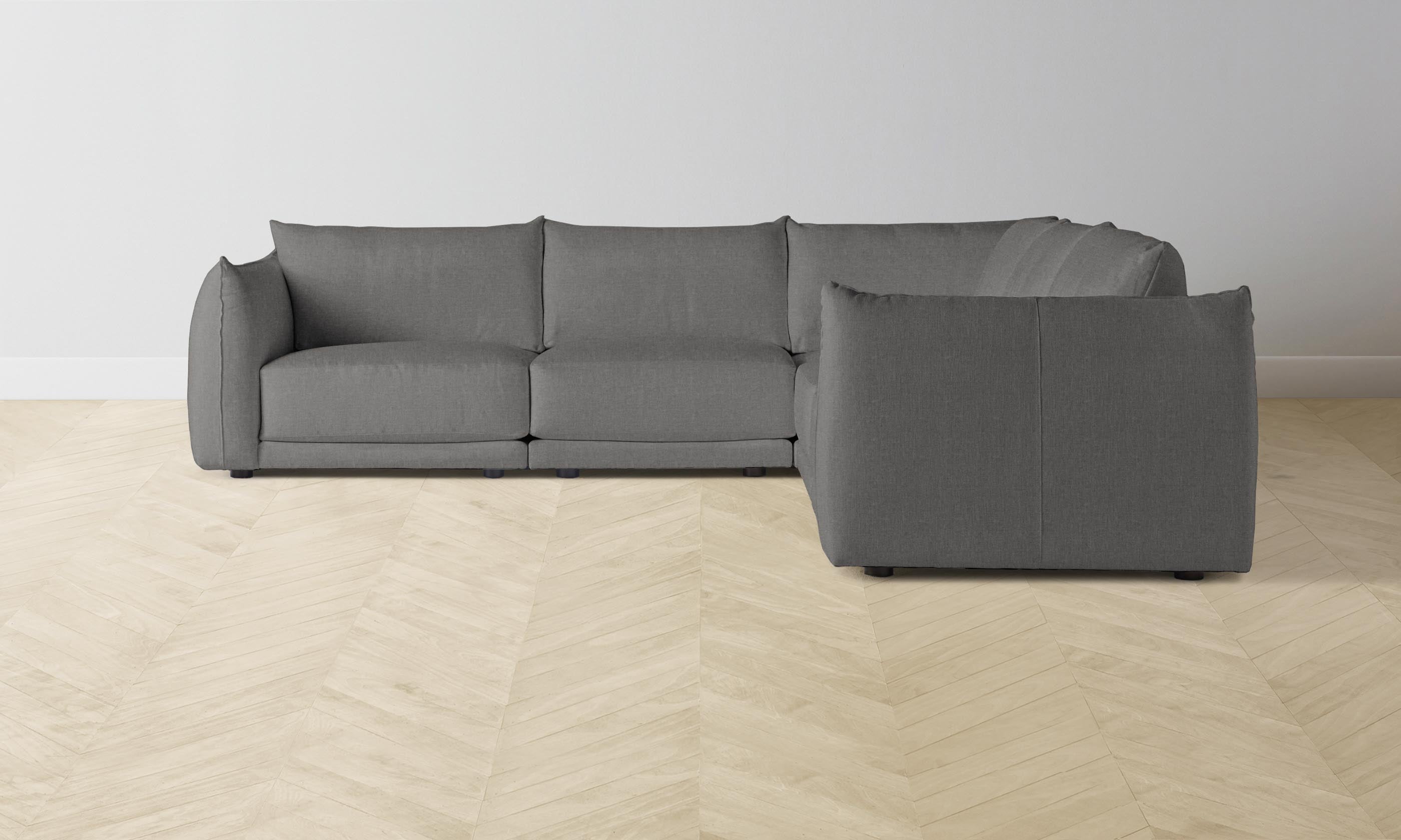 Jones Modular Sectional Sofa - Merino Granite Fabric | Modern Living Room Furniture for Home & Office | Comfortable & Stylish Seating Solution