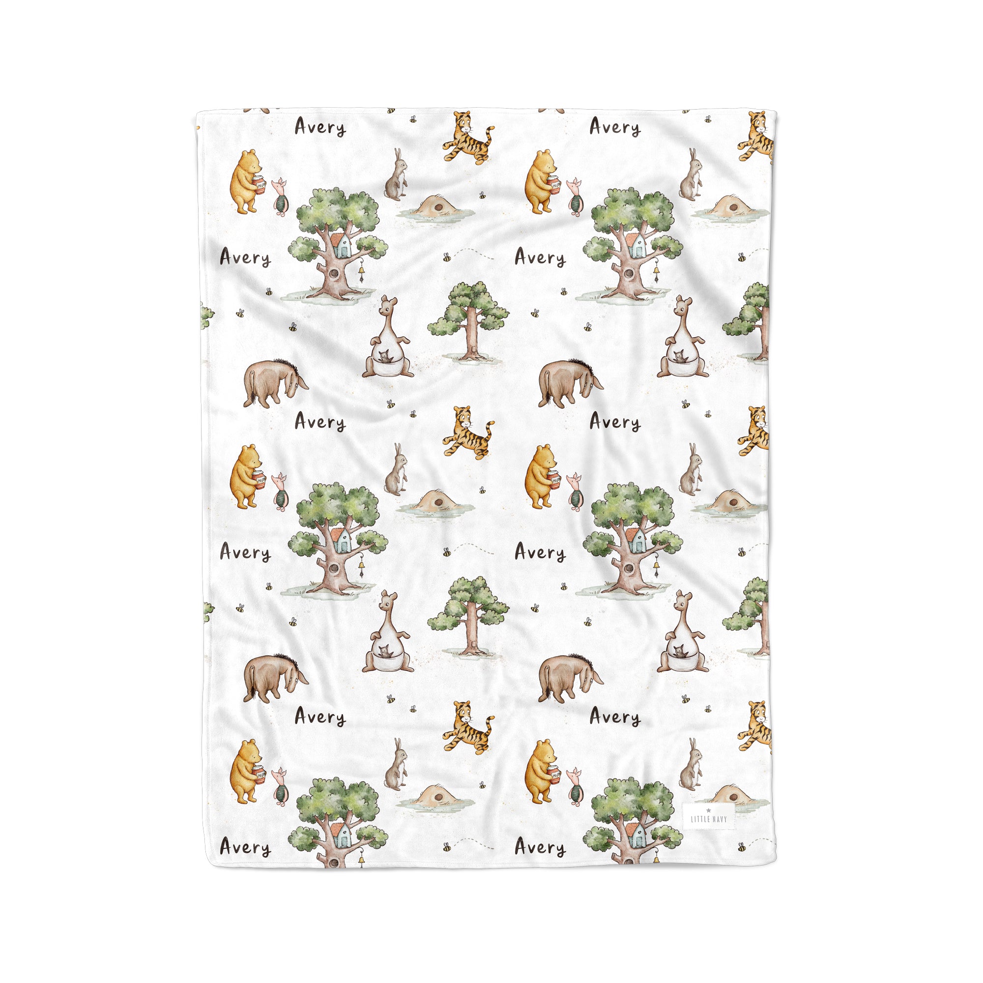 Classic Winnie the Pooh Double-Sided Minky Blanket - Soft & Cozy for Babies, Kids, and Adults - Perfect for Nursery, Bedroom, and Travel Use