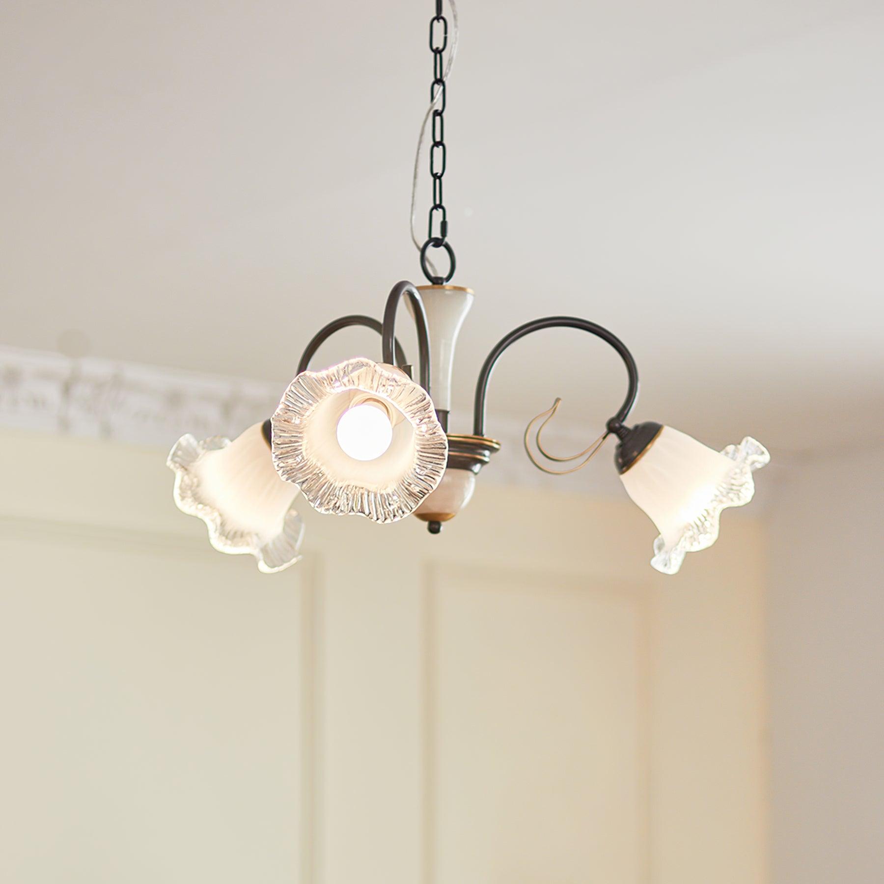Elegant Luce Black Chandelier - Modern Crystal Ceiling Light Fixture for Dining Room, Bedroom & Living Room Decor