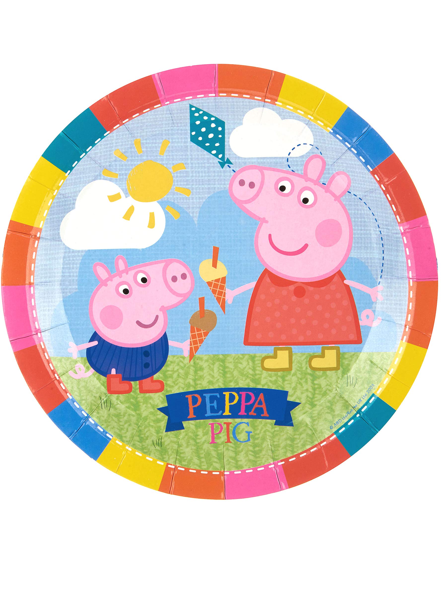Peppa Pig Birthday Party Plates - 8 Pack | Durable & Colorful Paper Plates for Kids Birthday, Baby Shower & Themed Celebrations