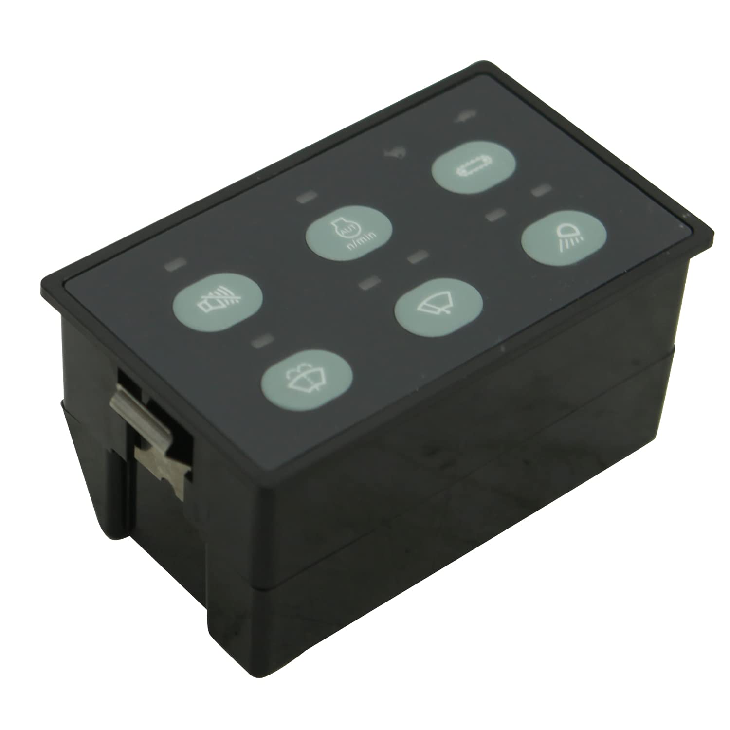 163-6701 Headlamp Wiper Controller - Black Push Button Switch with Lever Actuator for ON-OFF Operation | Perfect for Car, Truck & Off-Road Vehicle Lighting Systems