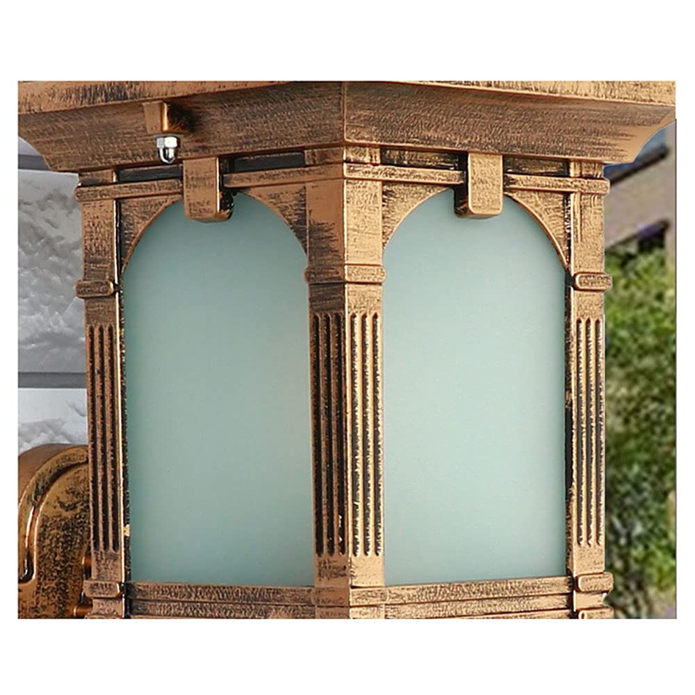 Farmhouse Outdoor Wall Mount Light - Waterproof, Rustproof & Dustproof Exterior Porch Light with Frosted Glass Shade - Perfect for Porch, Entrance Hall, and Patio Lighting