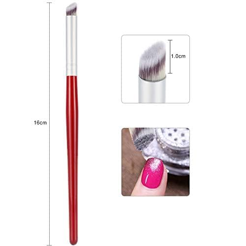 Sminakh Ombre Brush Set for Nails - 2 Pack Professional Nail Art Gradient Liner Brush with Ombre Pen for Manicure & Polish | Perfect for Salon, Home DIY Nail Designs & Acrylic Powder Application