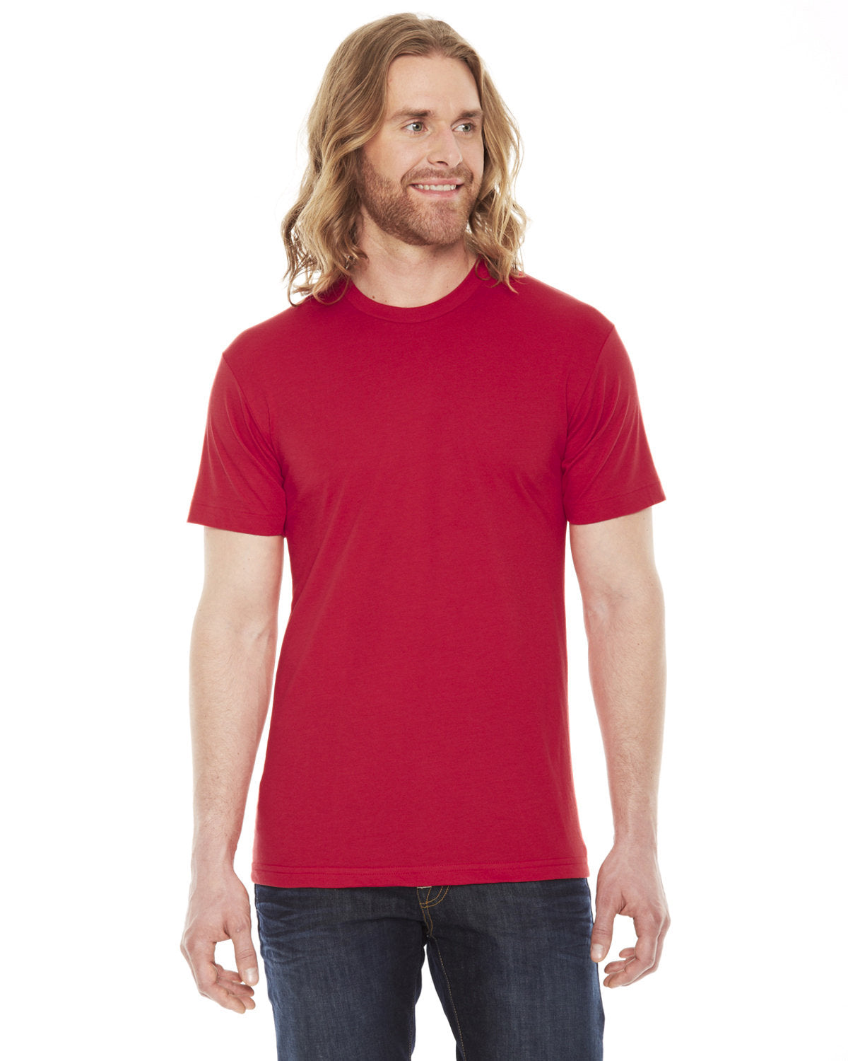 American Apparel BB401 Unisex Poly-Cotton Blend USA-Made Crewneck T-Shirt - Comfortable Casual Wear for Men & Women, Perfect for Everyday Outfits, Gym, and Lounge
