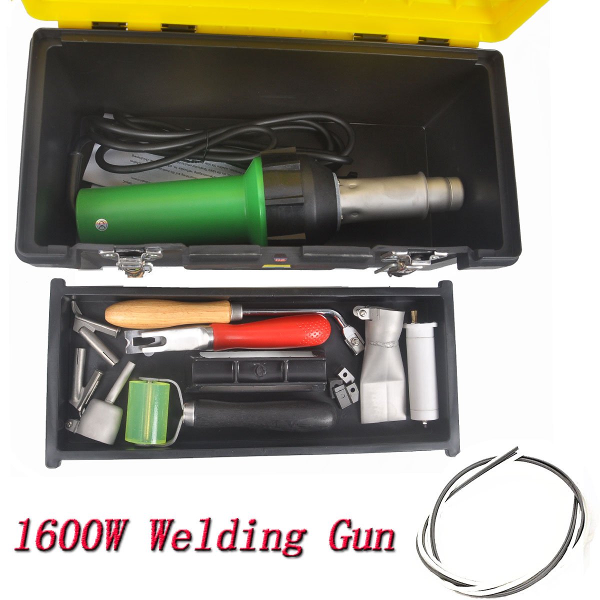 Go2Home 1600W Plastic Welder Kit - Hot Air Welding Gun with Flooring Butterfly Repair Tool Set, Handheld Torch & Carry Case - Ideal for PVC, ABS, HDPE Plastic Repairs, Automotive Bumper Fixing & DIY Projects