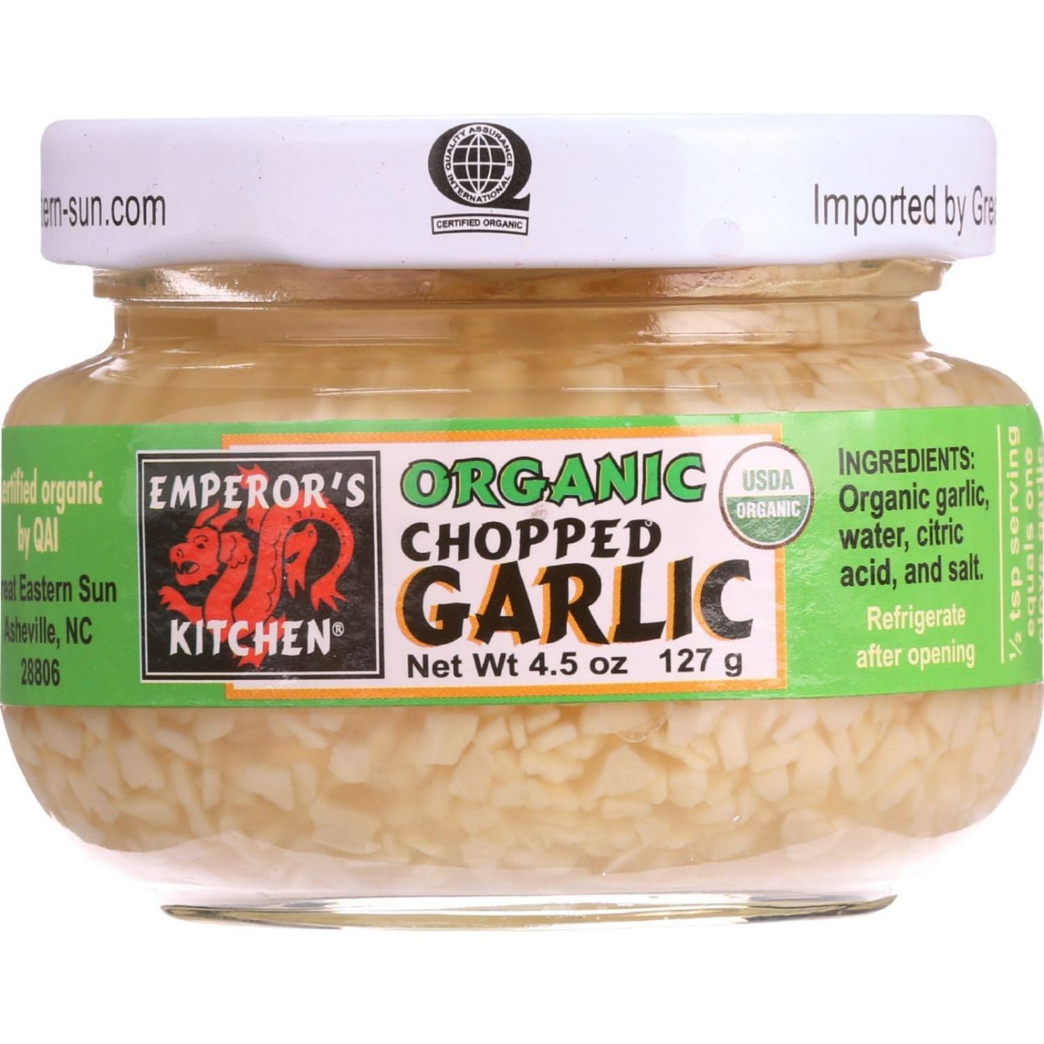 Emperor's Kitchen Chopped Garlic, 4.5-Oz (6-Pack) - Fresh Flavor for Cooking, Stir-Fry, Pasta & Homemade Sauces