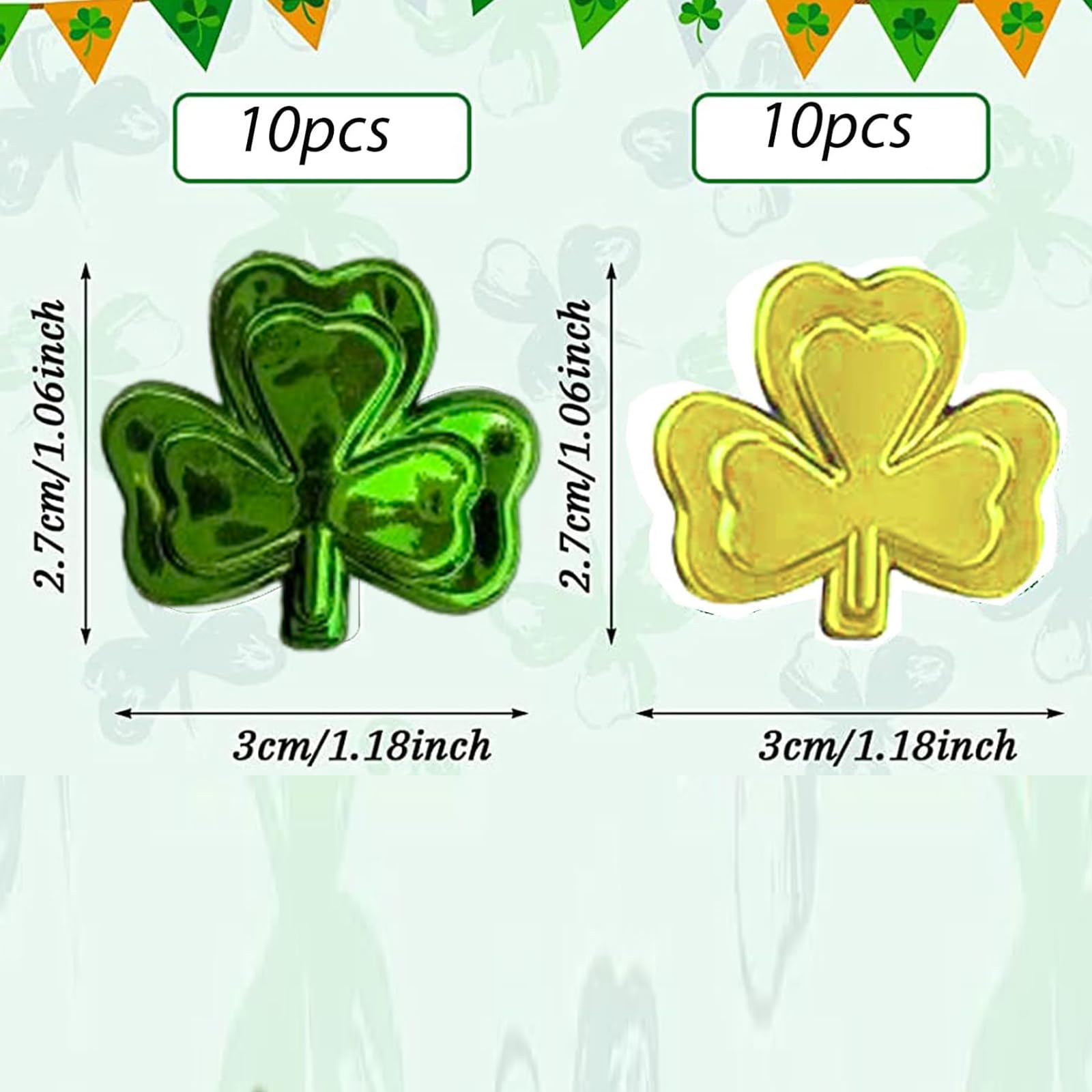 76 Pieces St. Patrick's Day Vase Fillers - Green Shamrock Decorations for Centerpieces, Party Table Decorations, Irish Festival & Home Decor - Perfect for St. Patrick's Day Parties, Weddings & Spring Celebrations
