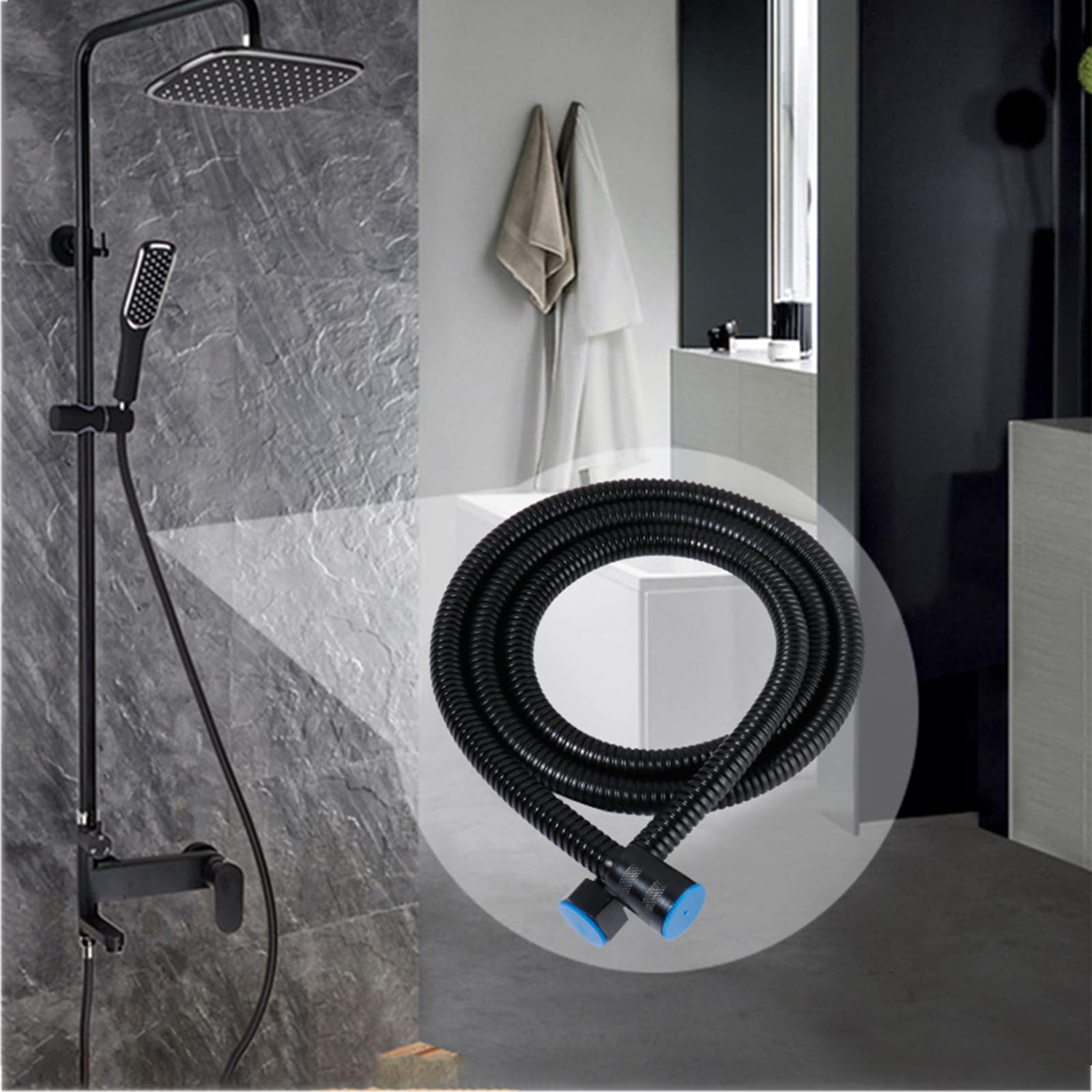 Black Stainless Steel Shower Hose 59