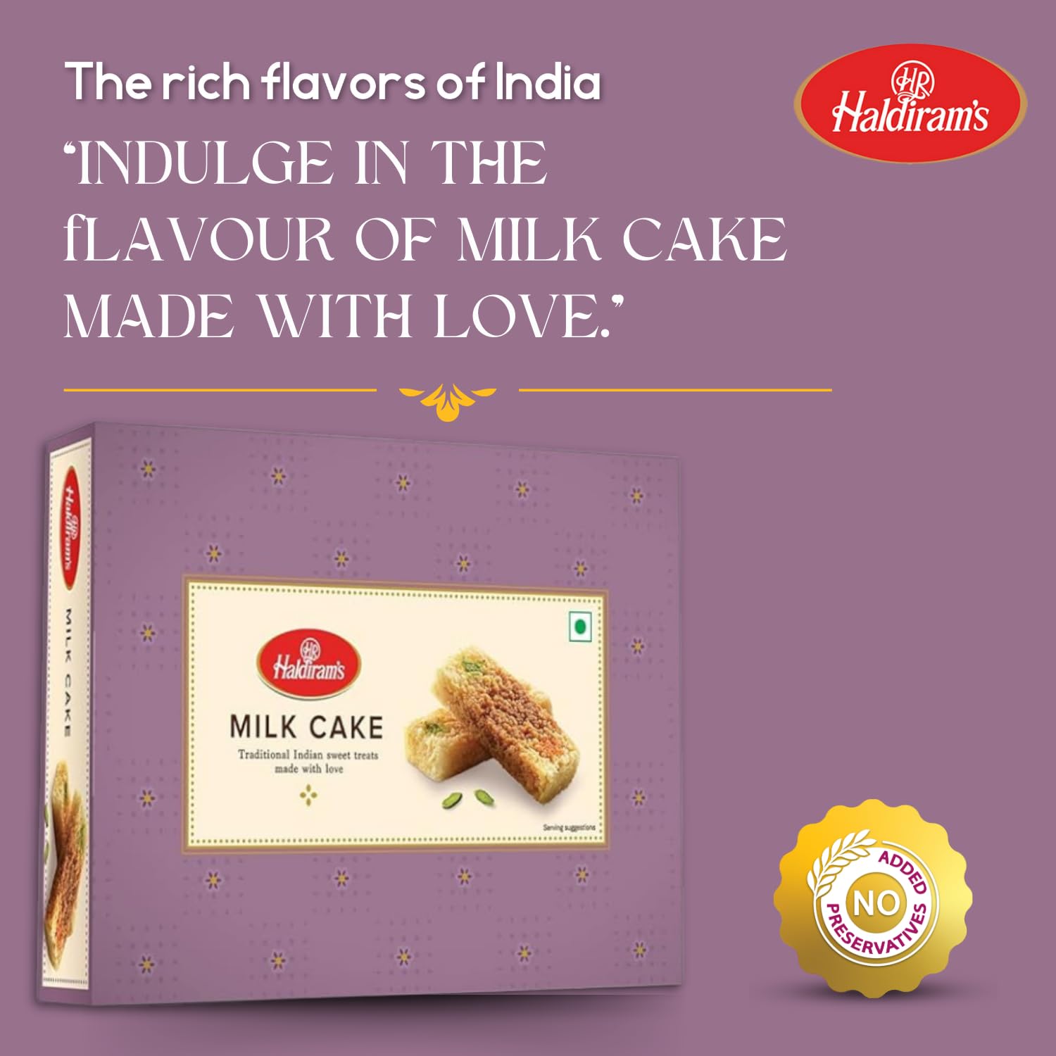 Haldiram's Premium Milk Cake 200g | Authentic Indian Mithai | Rich & Creamy Traditional Sweet | Handcrafted Fresh Doodh Sweet | Gift Box for Diwali, Holi & Festivals | Perfect for Gifting, Dessert & Tea Time Snacks