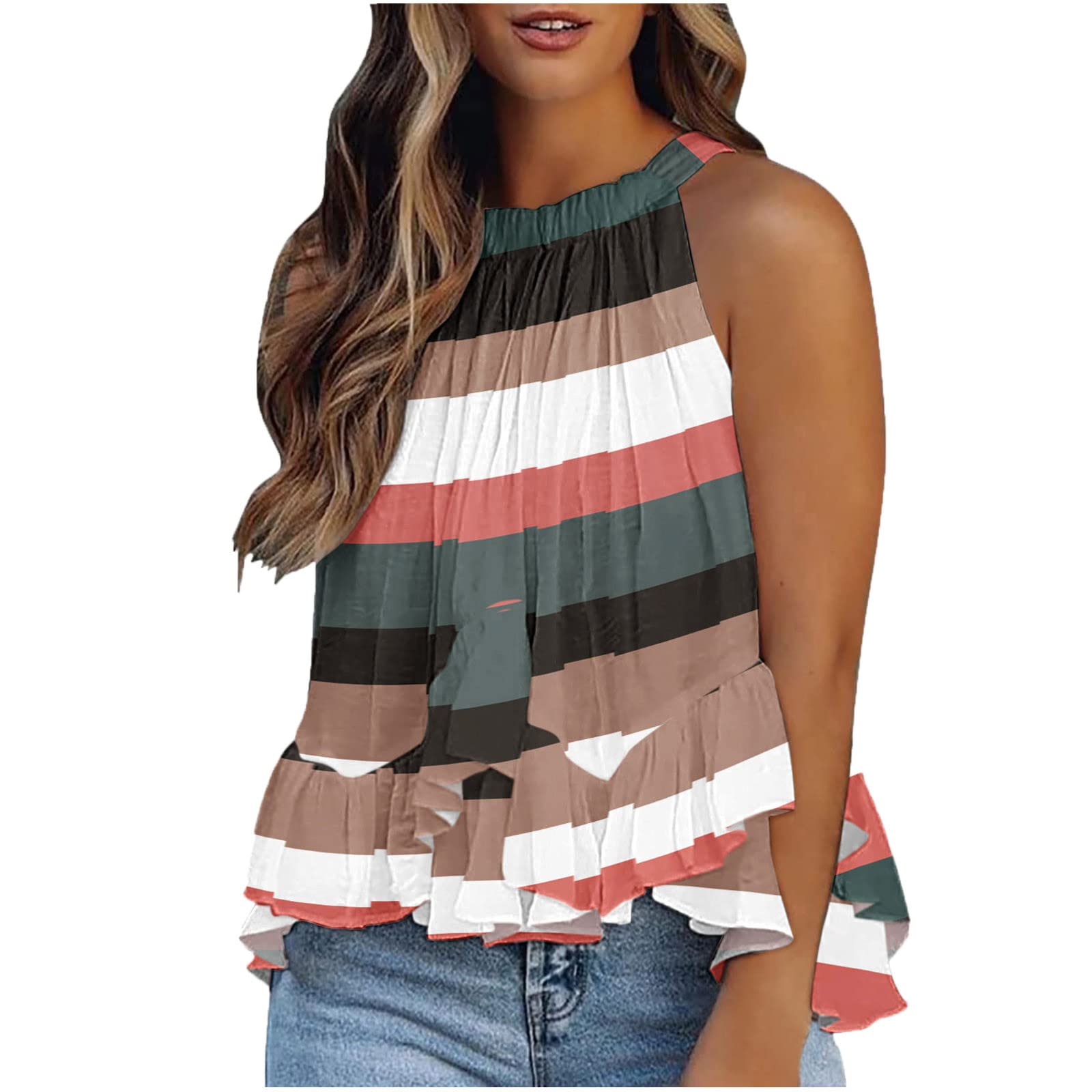 Sexy Women's Halter Neck Tank Tops - High Neck Sleeveless Summer Tee for Casual Wear | Perfect for Beach, Pool Party & Vacation Outfits
