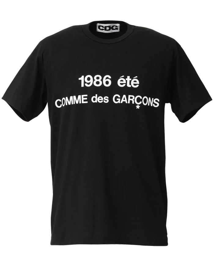 PREORDER - CDG 1986 Comme des Garçons T-Shirt | Vintage Graphic Tee for Men & Women | Perfect for Casual Wear & Street Style