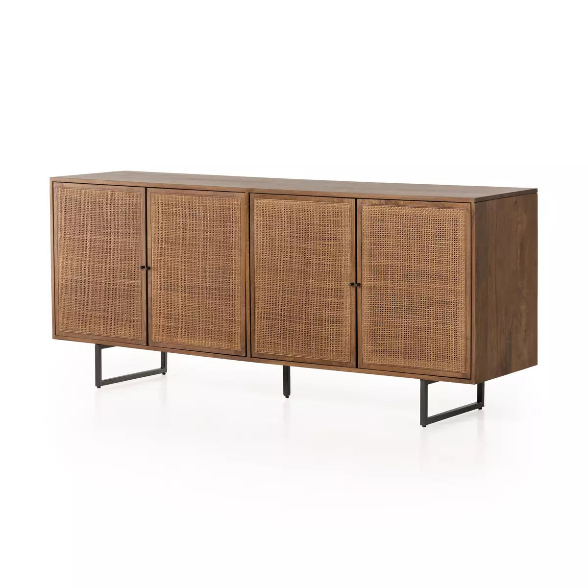 Carmel Sideboard - Brown Wash Wood Buffet Cabinet for Dining Room, Kitchen & Living Room Storage | Mid-Century Modern Style Sideboard with 2 Doors & 3 Drawers