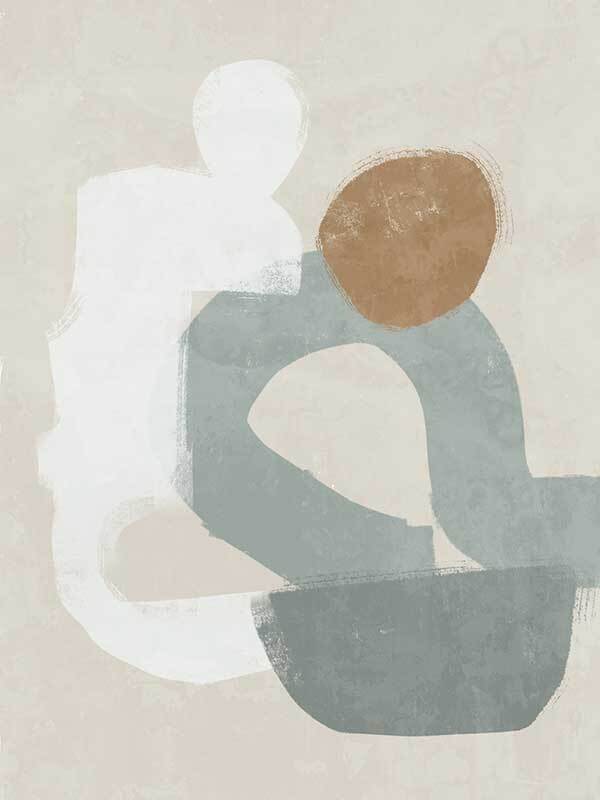 At Ease Light Teal Canvas Art Print - Modern Wall Decor for Living Room, Bedroom & Office - Perfect for Home & Office Decor
