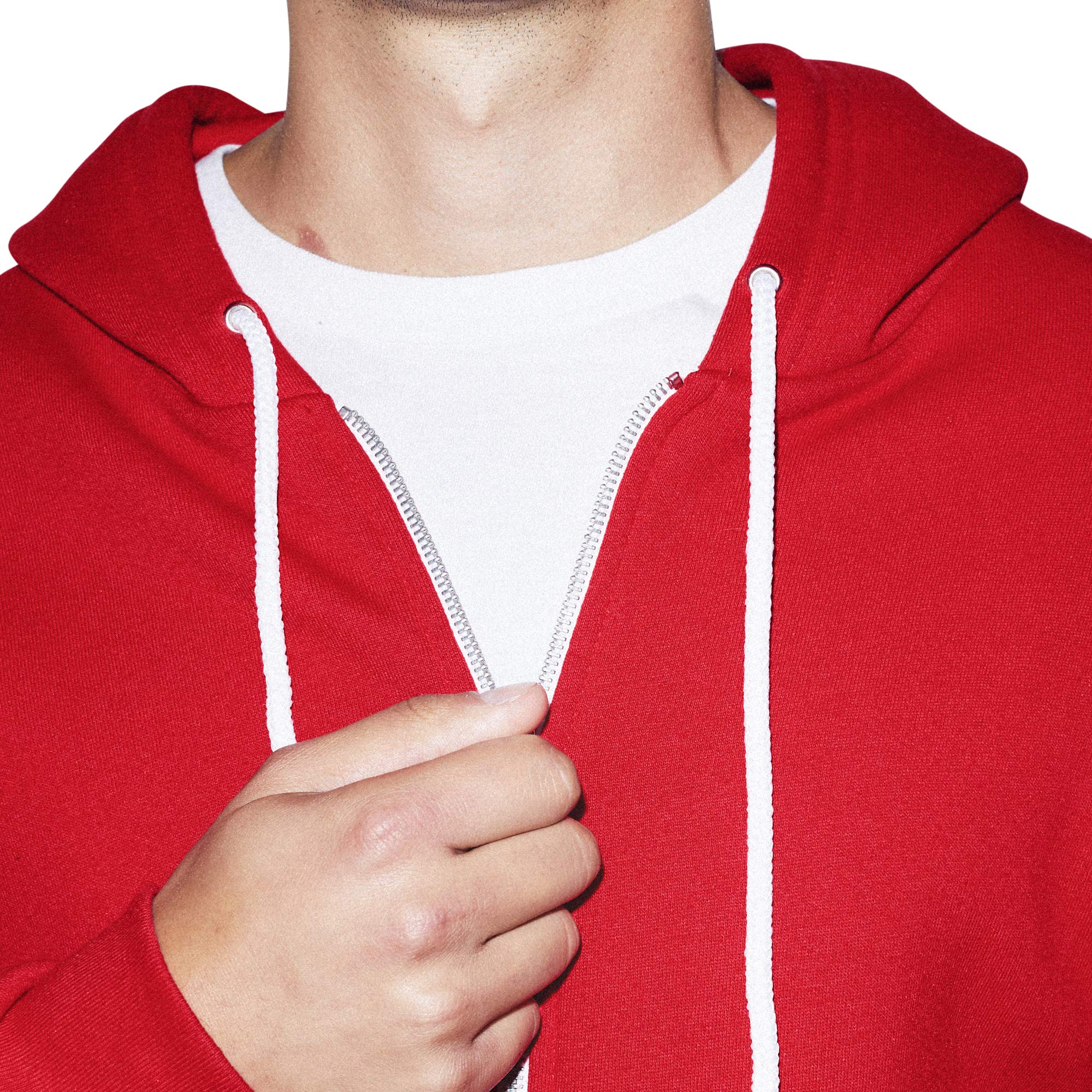 American Apparel Men's Flex Fleece Long Sleeve Zip Hoodie - Soft & Comfortable Pullover for Casual Wear, Gym, and Outdoor Activities