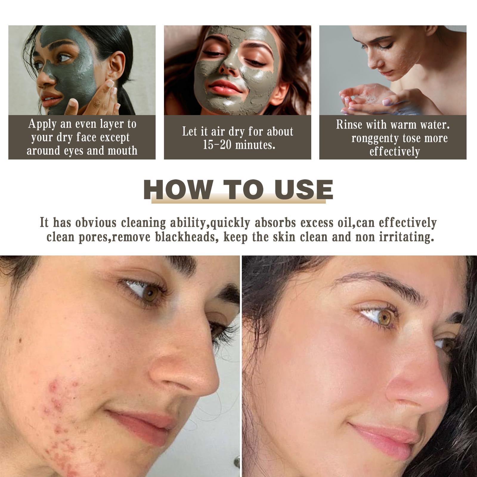 Korean Mud Mask for Face - Deep Clean Pores, Oil Control & Moisturize | Spa & Home Care