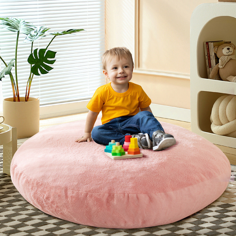 MAXYOYO 2-in-1 Convertible Kids Bean Bag Chair & Floor Bed - Soft Pink Lounge Chair for Boys & Girls - Perfect for Playroom, Bedroom, Reading Nook & Sleepovers