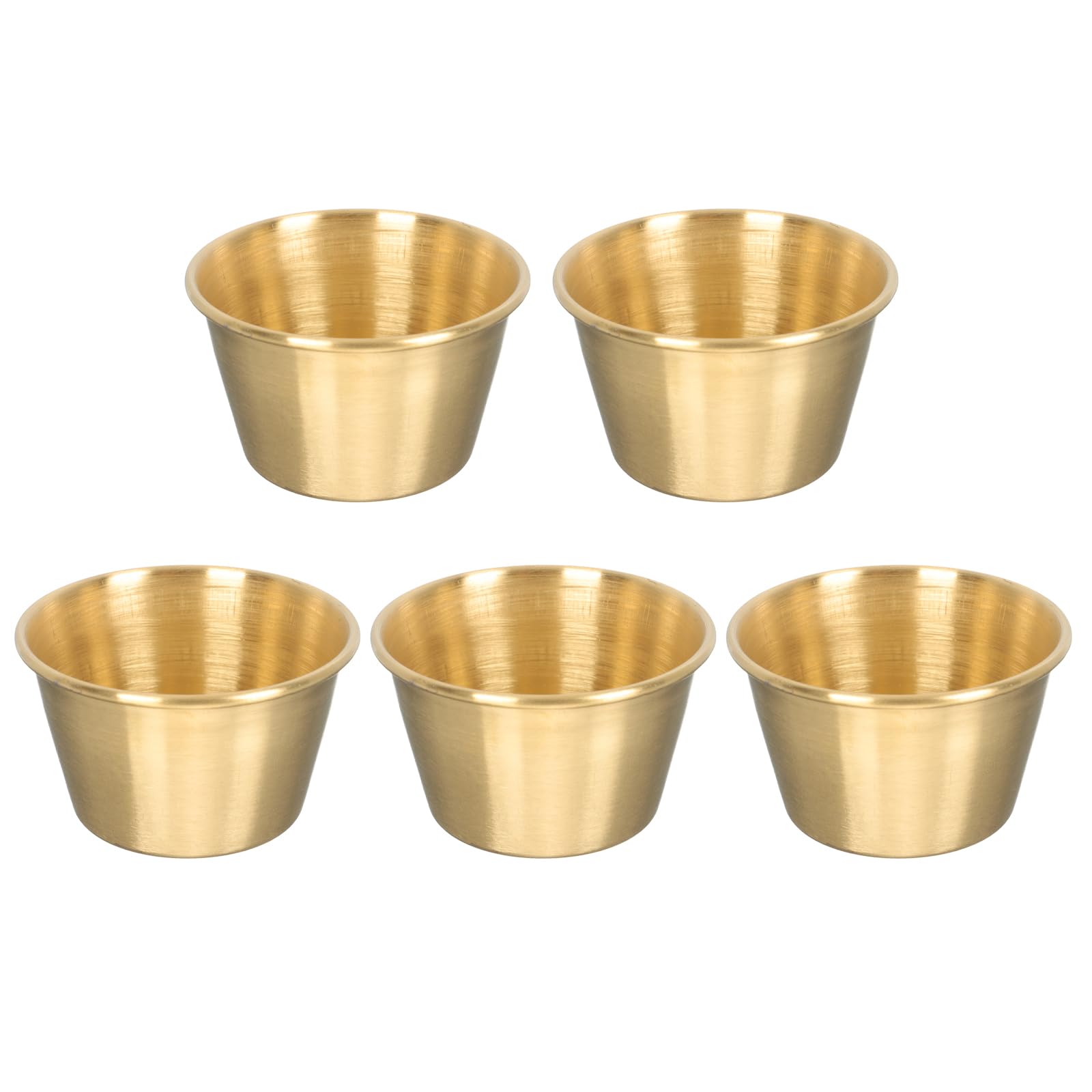 Stainless Steel Sauce Cups - 5pcs Stackable Ramekins for Sushi, Salad Dressing & Dipping Sauces
