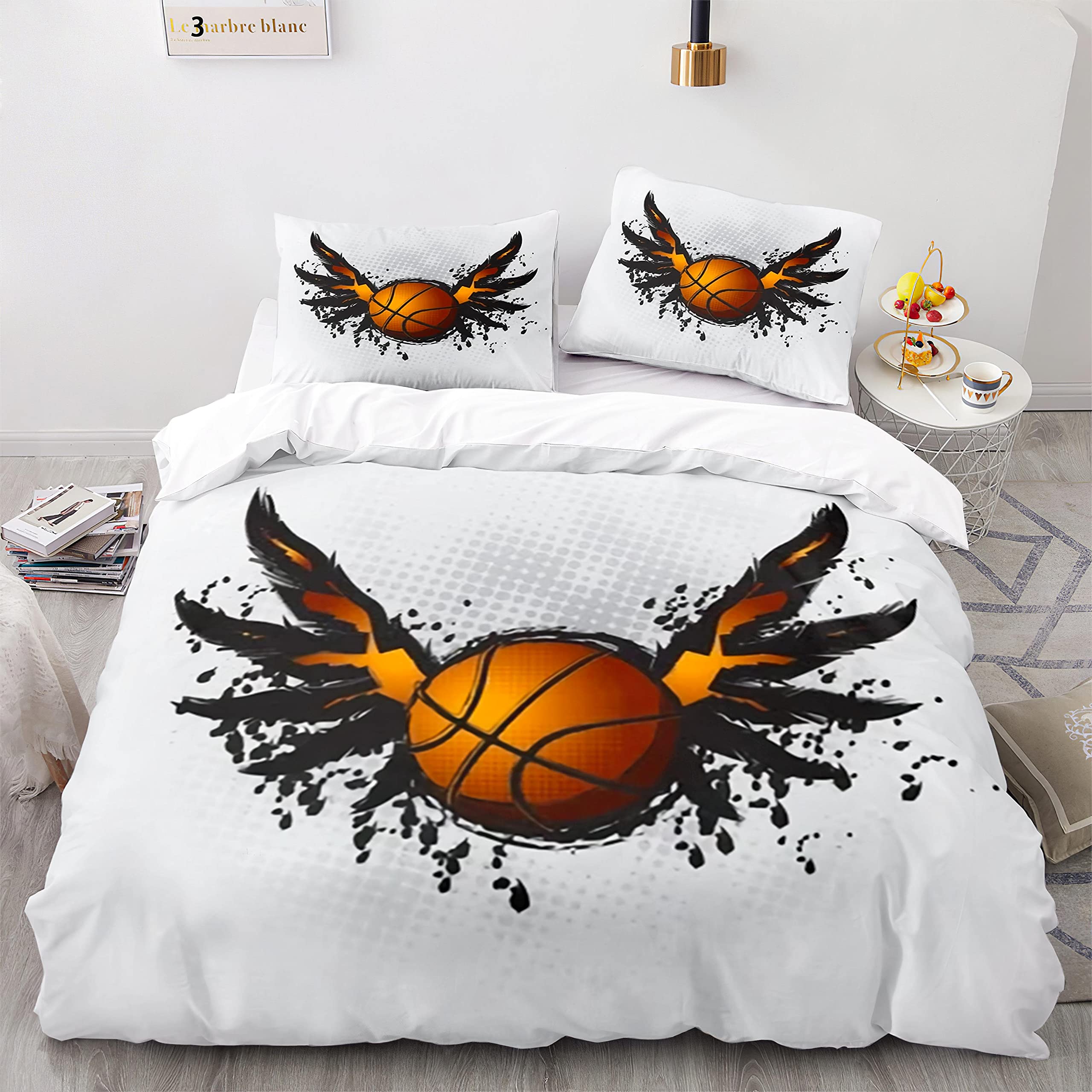 3D Printed Basketball Duvet Cover Set for Adults & Kids - Twin Size 68