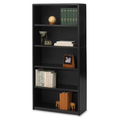 Safco SAF7173BL ValueMate Bookcase - 5-Tier Storage Shelf for Office, Home & Classroom - Heavy Duty Steel Book Organizer for Books, Files & Supplies