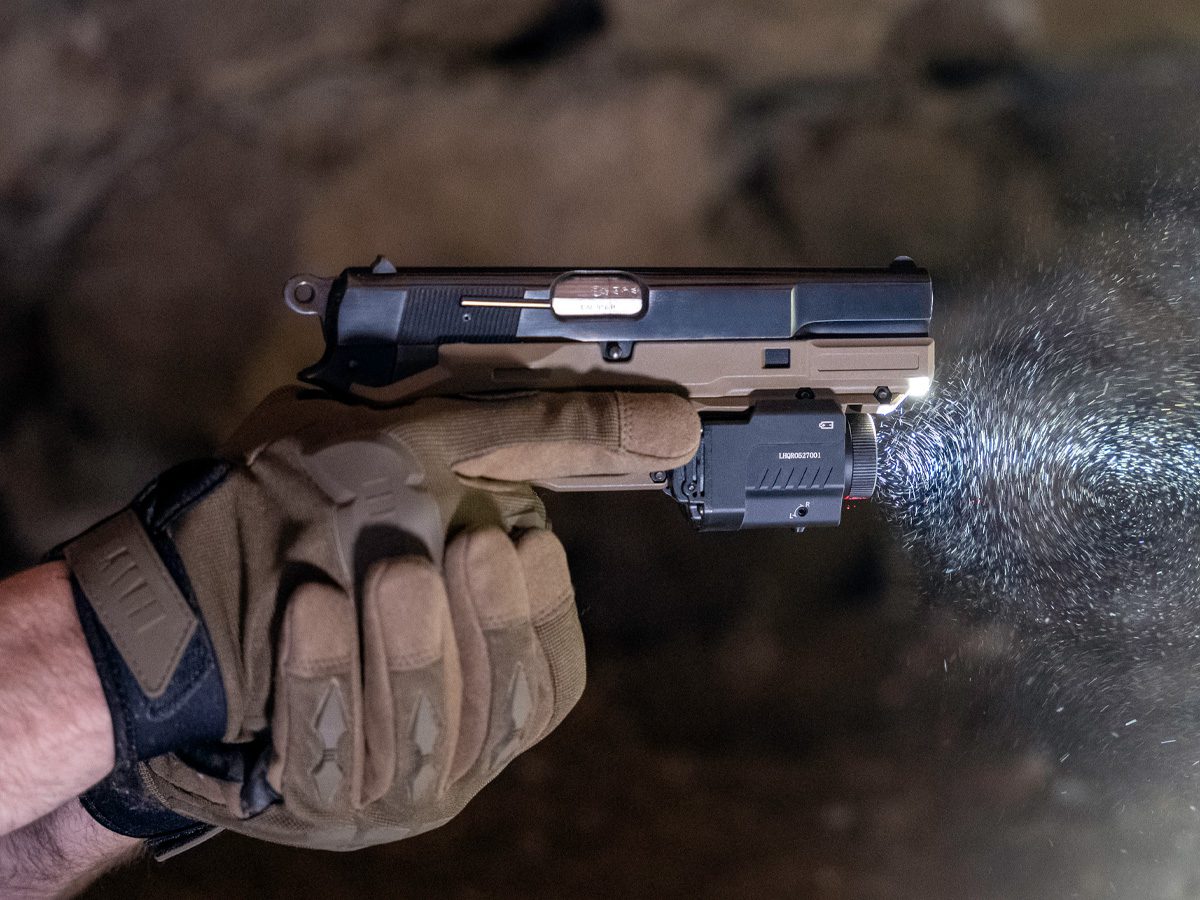 Fenix GL22 Tactical Flashlight with Red Laser Sight - Compact Weapon Light for Pistols, Rifles & Hunting - Perfect for Home Defense, Law Enforcement & Outdoor Adventures