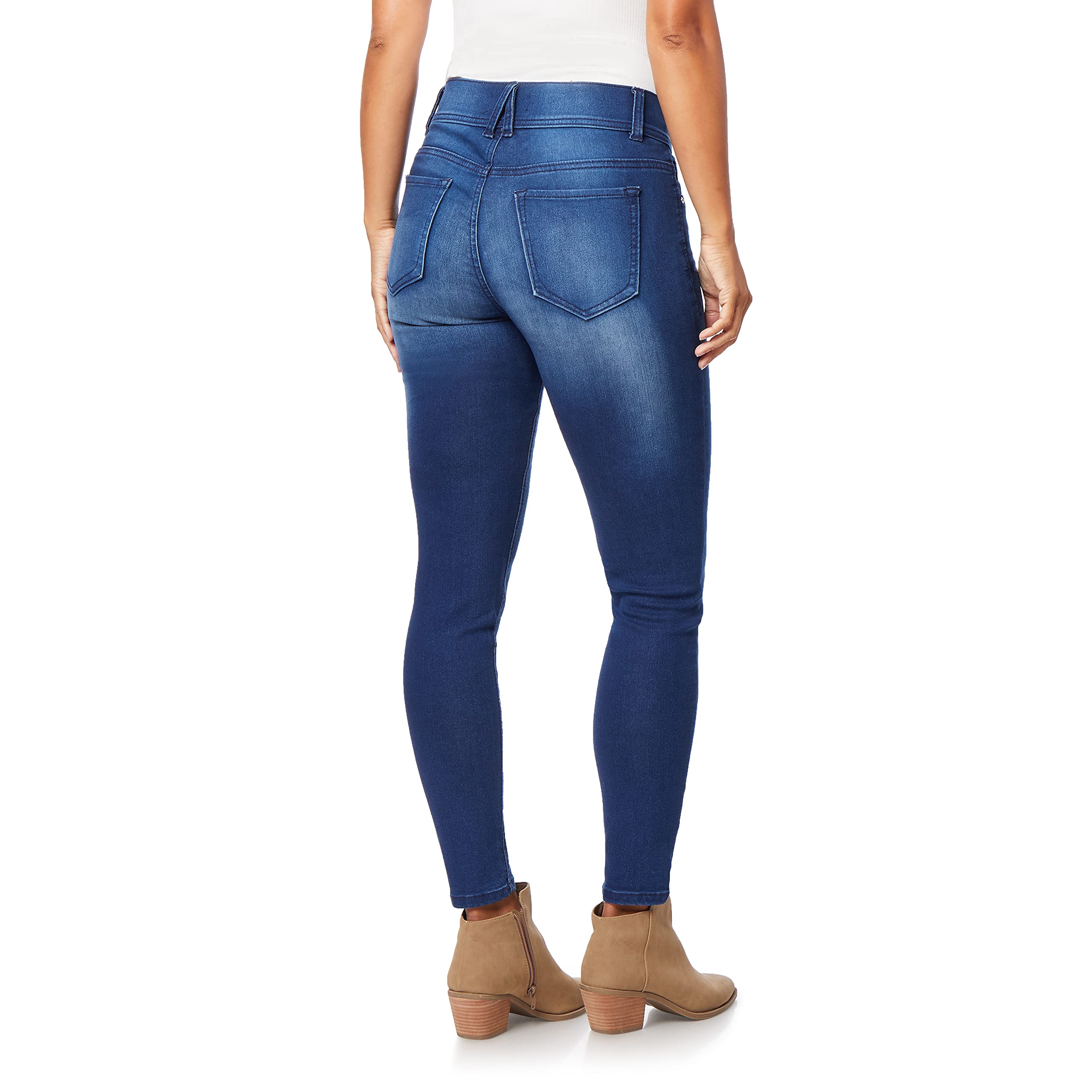 Angels Forever Young Women's Curvy Skinny Jeans - High Waist Stretch Denim Pants for Plus Size | Perfect for Casual Wear, Date Night & Office Outfits