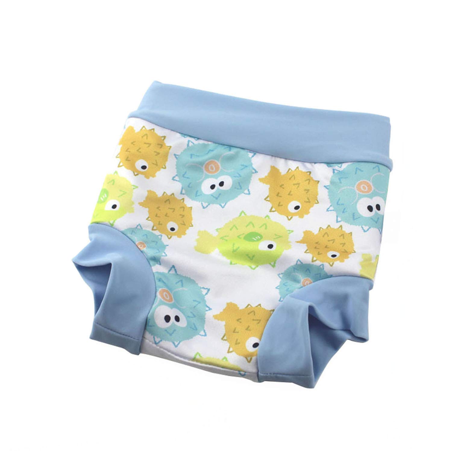 **Baby Swim Diapers for Kids - High-Waisted Waterproof Swim Shorts (3-5 Years) - Light Blue & Green - Perfect for Pool, Beach & Water Play**