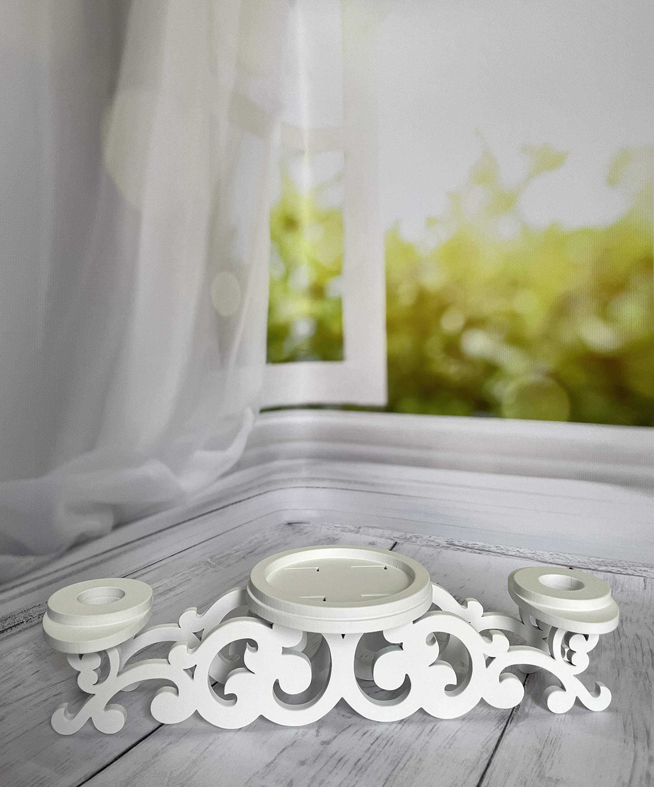 Unity Candle Holder Set - Elegant Wedding Ceremony Candle Stand with Pillar Holders - Perfect Wedding Gift & Reception Centerpiece Decor for Romantic Weddings, Vow Renewals, and Special Occasions