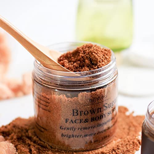 Organic Brown Sugar Body Scrub for Exfoliation & Moisturizing - Natural Skin Care for Dead Skin Removal & Deep Cleansing (5.3 oz) - Perfect for Dry Skin & Spa Day at Home