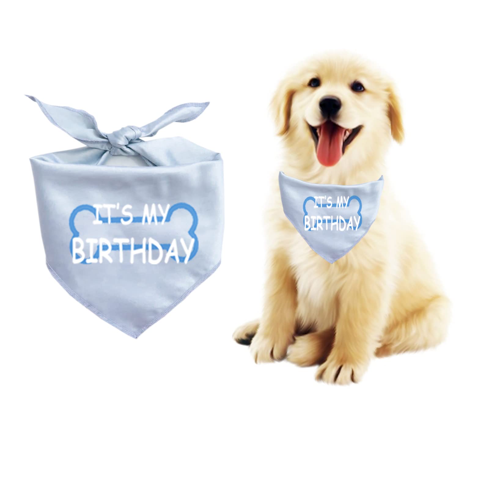 Dog Birthday Bandana for Small, Medium & Large Dogs - Cute Pet Birthday Accessories for Boys & Girls - Perfect for Birthday Parties & Photo Shoots