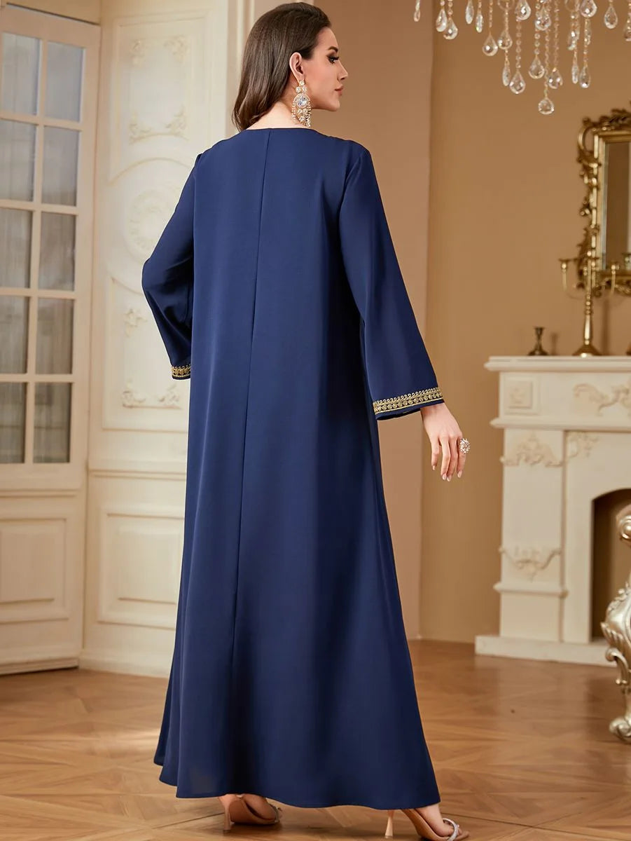 Elegant Eid Embroidery Caftan Dress for Women - Traditional Moroccan Kaftan #254361 - Perfect for Eid Celebrations, Weddings & Special Occasions