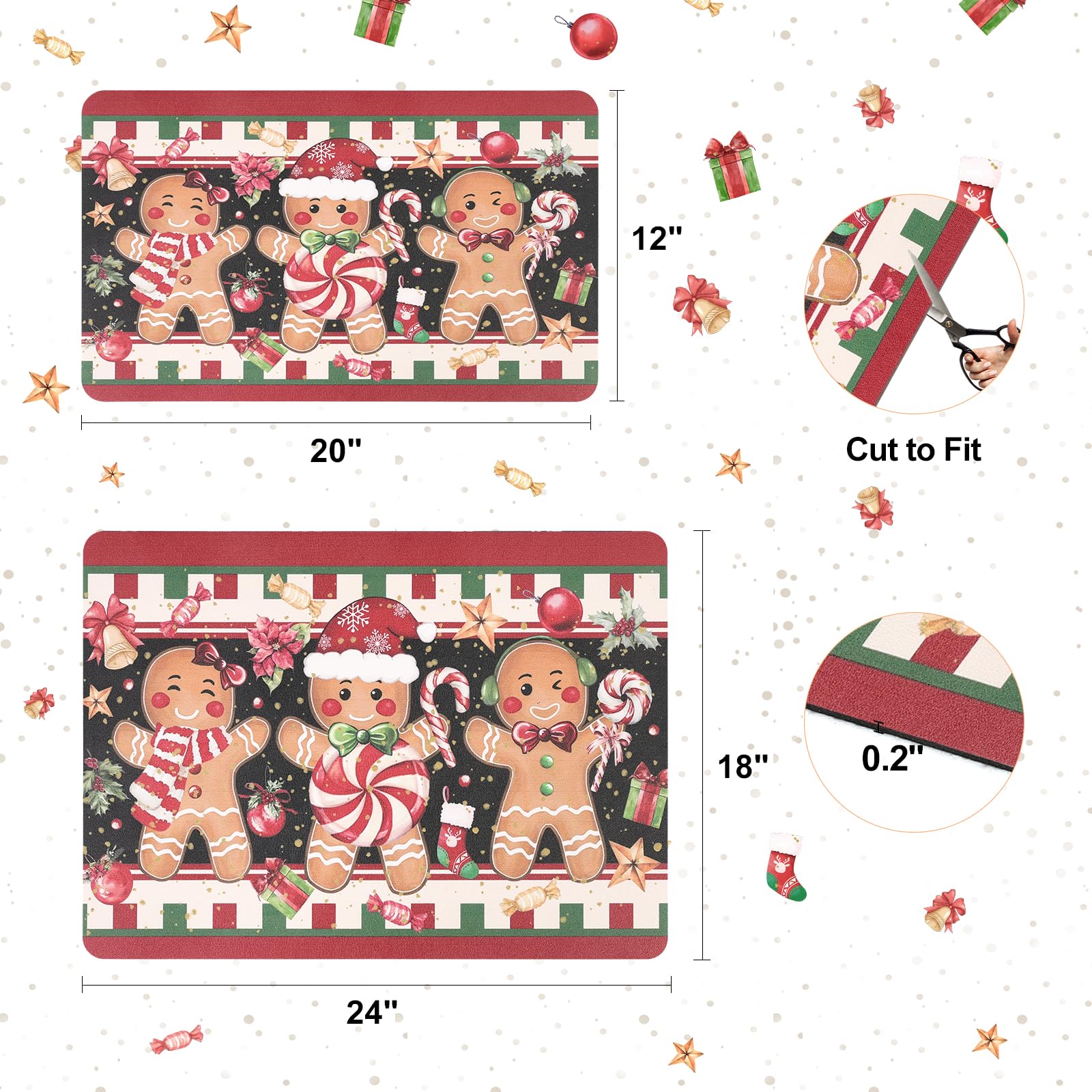 LOKHOM Christmas Dish Drying Mat - 12