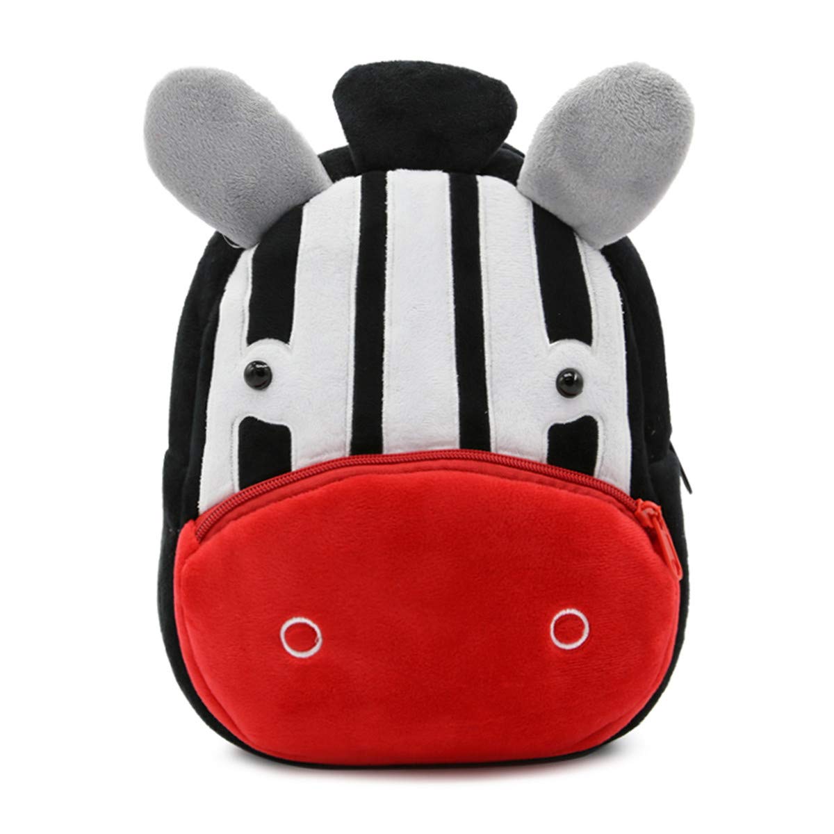 KISSOURBABY Zebra Print Backpack for Toddlers - Cute Dinosaur Themed Book Bag for Boys & Girls, Lightweight School Backpack with Adjustable Straps (Zebra Pattern) - Perfect for Preschool, Daycare, Travel & Outdoor Adventures