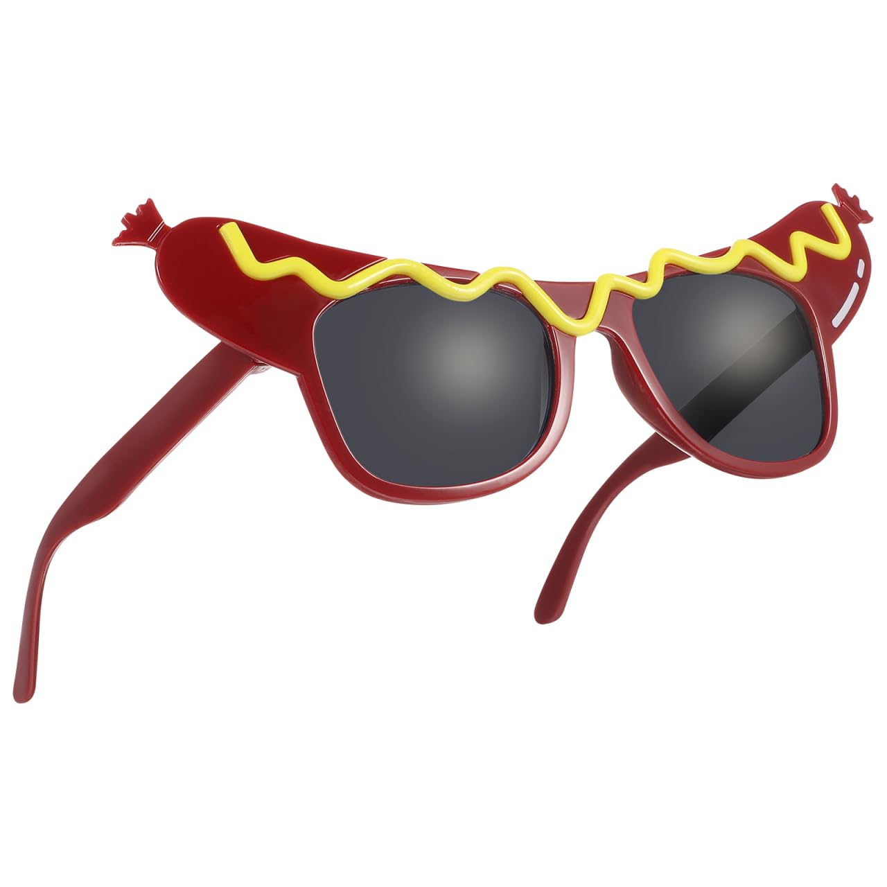 Hot Dog Sunglasses - Funny Novelty Party Glasses for Halloween, Birthday, Cosplay & Dance Events | Costume Accessories for Masquerade, Makeup & Festive Occasions