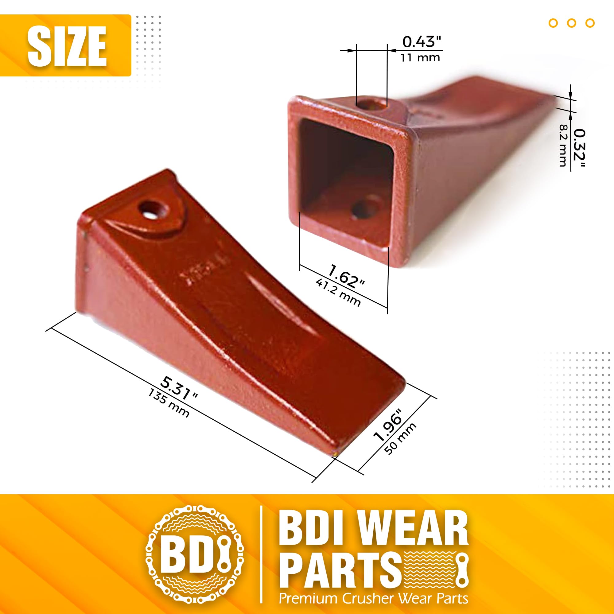 10 Pack X156L Dirt Teeth Hensley Style Bucket Teeth & 10 P156L Roll Pins - Heavy Duty Excavator Bucket Replacement Parts for Construction, Digging, and Landscaping Projects