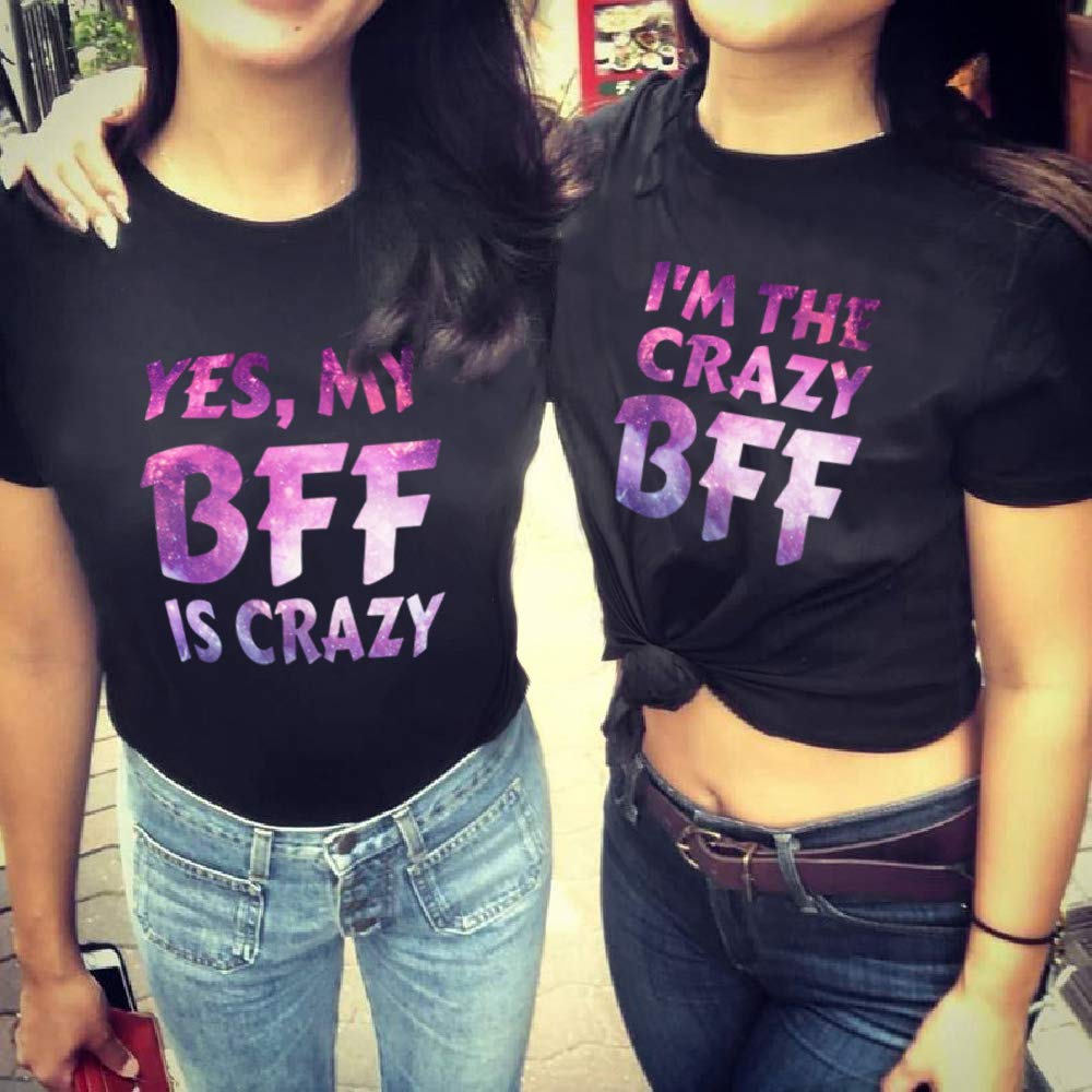 Best Friend Matching T-Shirts for Women & Teens - Soul Sister Couple Shirts | Funny BFF Gifts for Girls | Birthday, Sleepover & Friendship Day Outfits